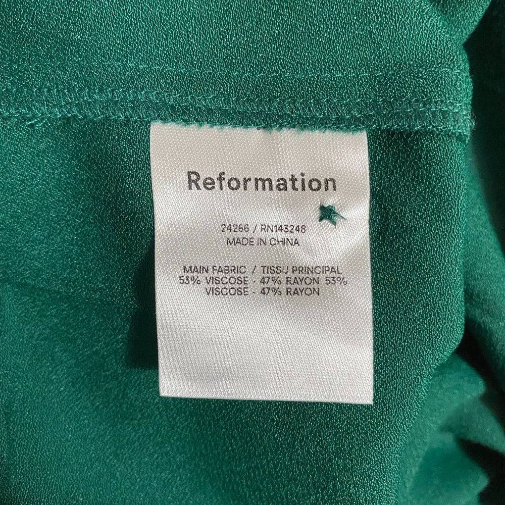 Reformation Gavin Dress in Emerald - Picture 10 of 11